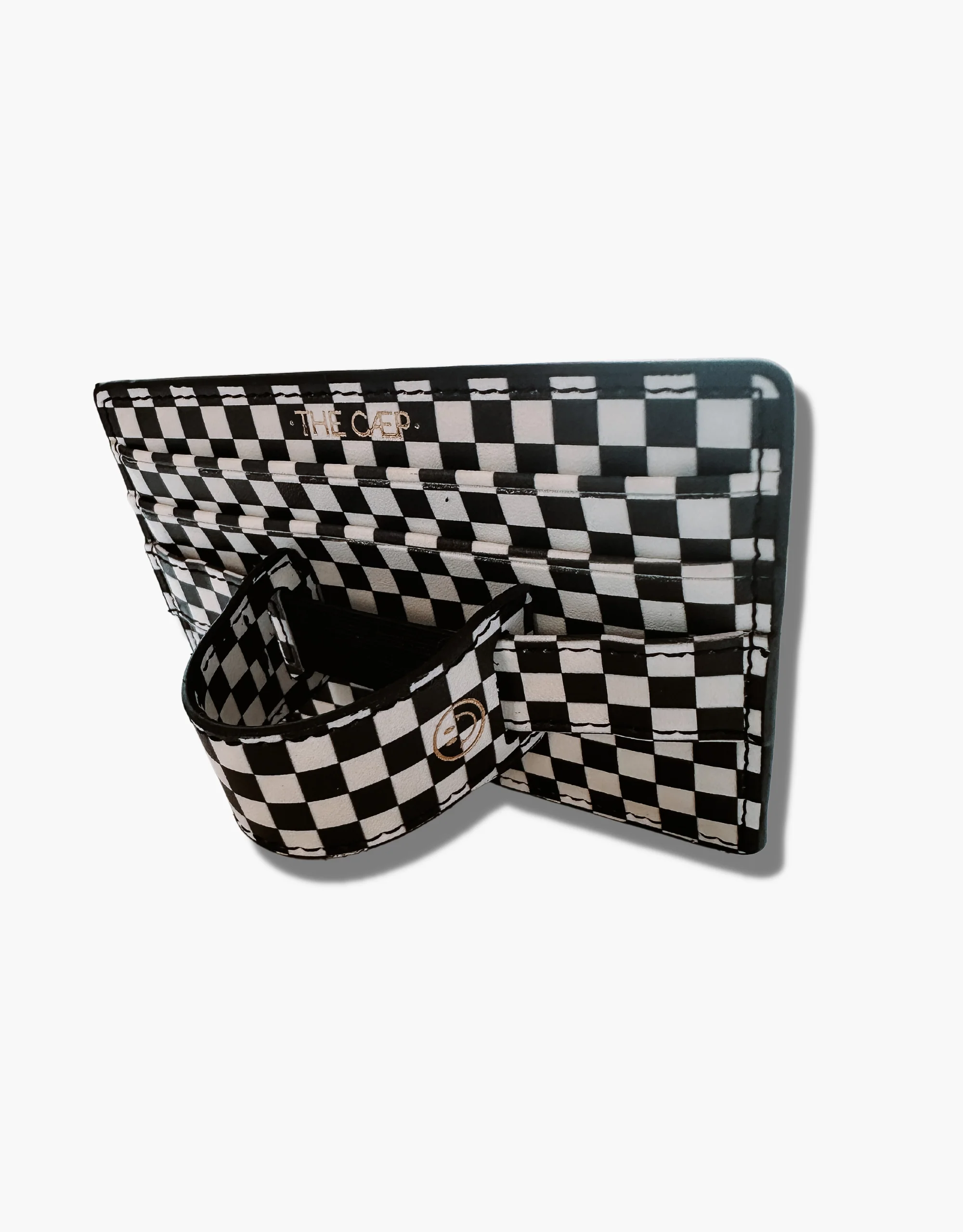 Black Checkered Hoop Phone Wallet - Image 7