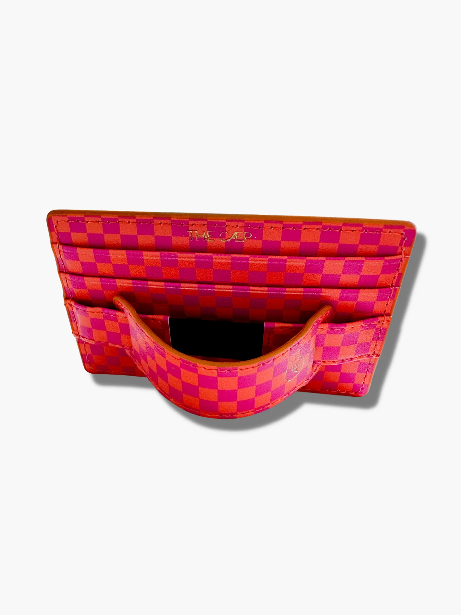 Pink/Orange Checkered Hoop Wallet - Image 6