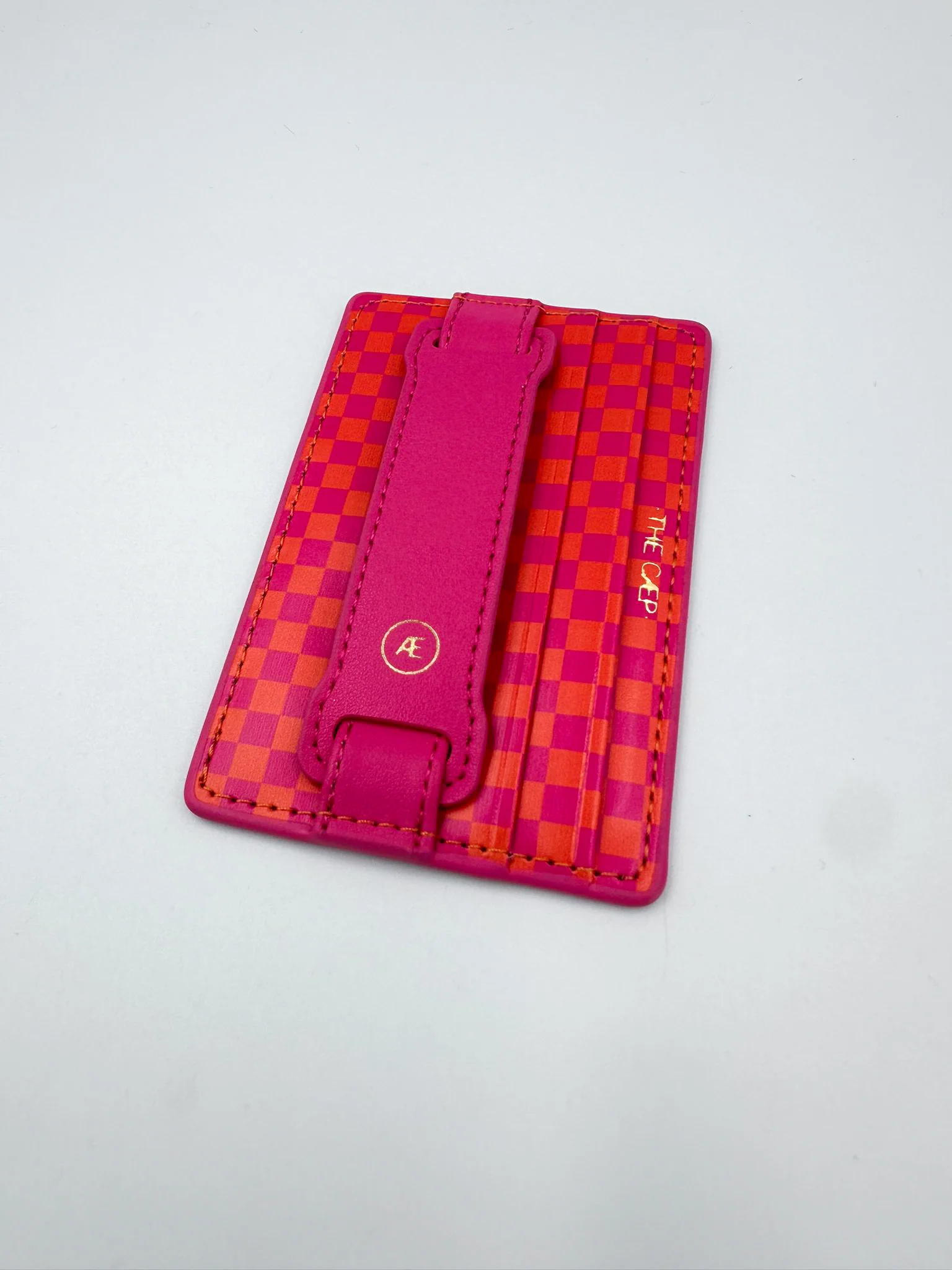 Pink/Orange Checkered Hoop Wallet - Image 7