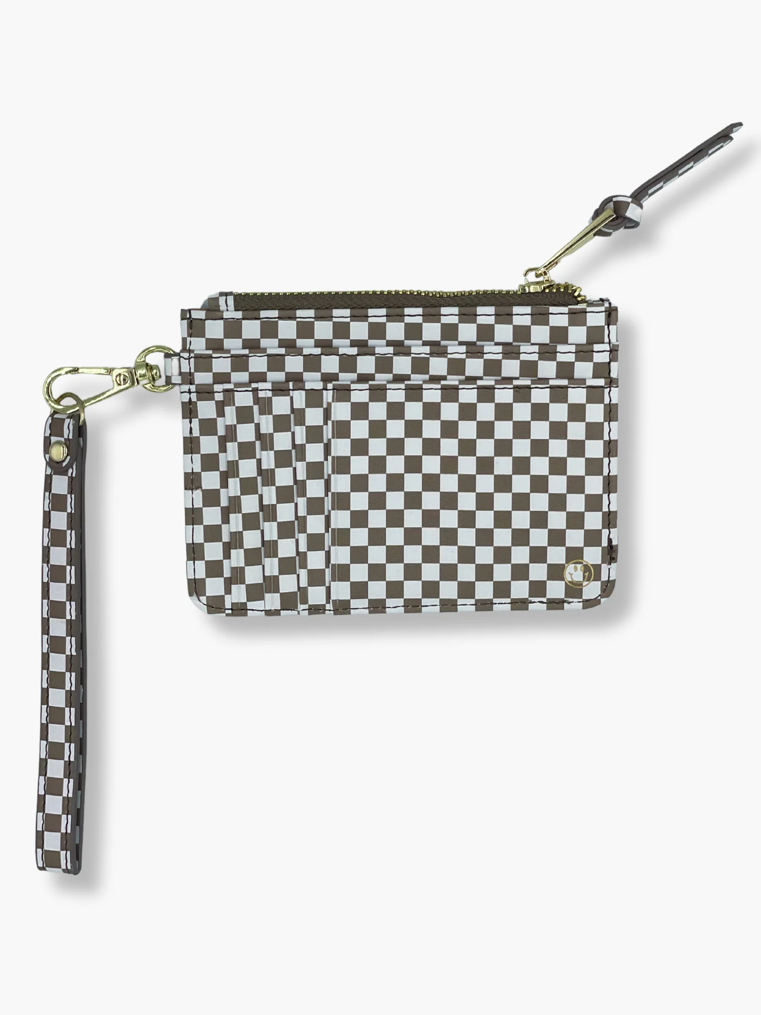 Tan Checkered Snap/Wrist Wallet - Final Sale - Image 5
