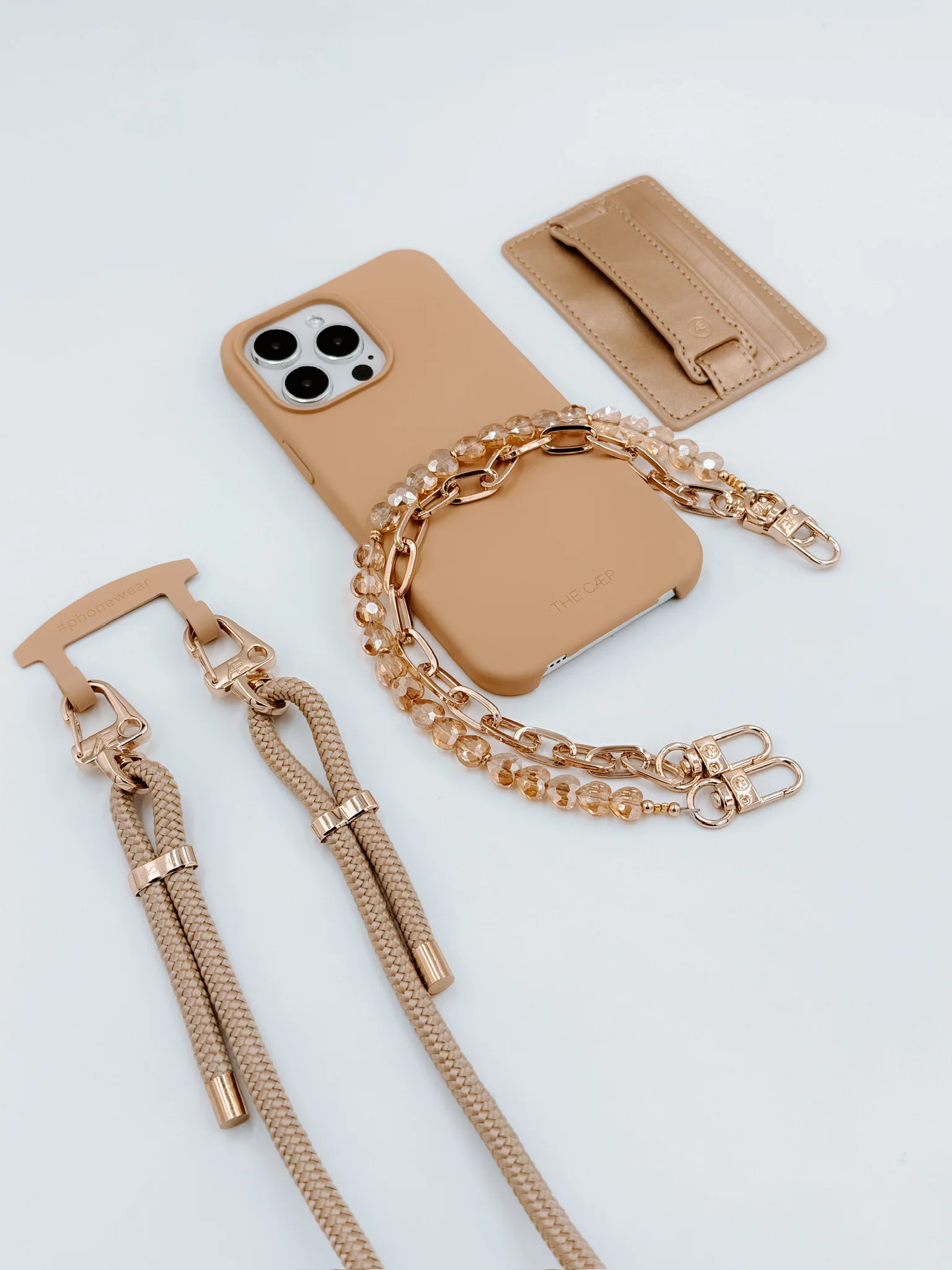 Tan Heart Phone Wristlet - Image 4